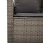 vidaXL 4-tlg. Garten-Sofagarnitur mit Kissen Grau Poly Rattan vidaXL 4-tlg. Garten-Sofagarnitur mit Kissen Grau Poly Rattan