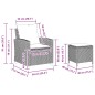 vidaXL 4-tlg. Garten-Sofagarnitur mit Kissen Grau Poly Rattan vidaXL 4-tlg. Garten-Sofagarnitur mit Kissen Grau Poly Rattan