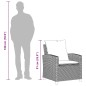 vidaXL 4-tlg. Garten-Sofagarnitur mit Kissen Grau Poly Rattan vidaXL 4-tlg. Garten-Sofagarnitur mit Kissen Grau Poly Rattan