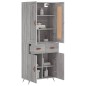 Highboard Grau Sonoma 69,5x34x180 cm Holzwerkstoff Highboard Grau Sonoma 69,5x34x180 cm Holzwerkstoff