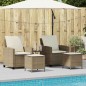 vidaXL 4-tlg. Garten-Sofagarnitur mit Kissen Beige Poly Rattan vidaXL 4-tlg. Garten-Sofagarnitur mit Kissen Beige Poly Rattan
