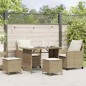 vidaXL 4-tlg. Garten-Sofagarnitur mit Kissen Beige Poly Rattan vidaXL 4-tlg. Garten-Sofagarnitur mit Kissen Beige Poly Rattan