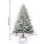 Künstlicher Weihnachtsbaum LEDs & Kugeln Beschneit 180cm PVC PE Künstlicher Weihnachtsbaum LEDs & Kugeln Beschneit 180cm PVC PE