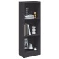 vidaXL Bücherregal 3 Fächer Grau 40x24x109 cm Holzwerkstoff vidaXL Bücherregal 3 Fächer Grau 40x24x109 cm Holzwerkstoff