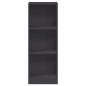 vidaXL Bücherregal 3 Fächer Grau 40x24x109 cm Holzwerkstoff vidaXL Bücherregal 3 Fächer Grau 40x24x109 cm Holzwerkstoff