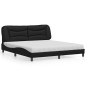 vidaXL Bett mit Matratze Schwarz 180x200 cm Kunstleder vidaXL Bett mit Matratze Schwarz 180x200 cm Kunstleder