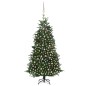 Künstlicher Weihnachtsbaum LEDs & Kugeln Grün 210 cm PVC & PE Künstlicher Weihnachtsbaum LEDs & Kugeln Grün 210 cm PVC & PE