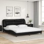vidaXL Bett mit Matratze Schwarz 180x200 cm Kunstleder vidaXL Bett mit Matratze Schwarz 180x200 cm Kunstleder