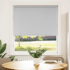 vidaXL Verdunkelungsrollo Hellgrau 100x130 cm Stoffbreite 95,7cm