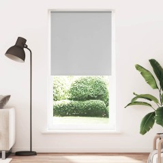 vidaXL Verdunkelungsrollo Hellgrau 90x230 cm Stoffbreite 85,7 cm