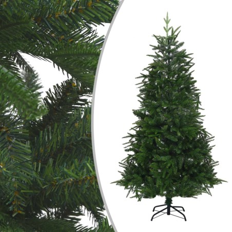 Künstlicher Weihnachtsbaum mit LEDs & Kugeln Grün 240 cm PVC PE