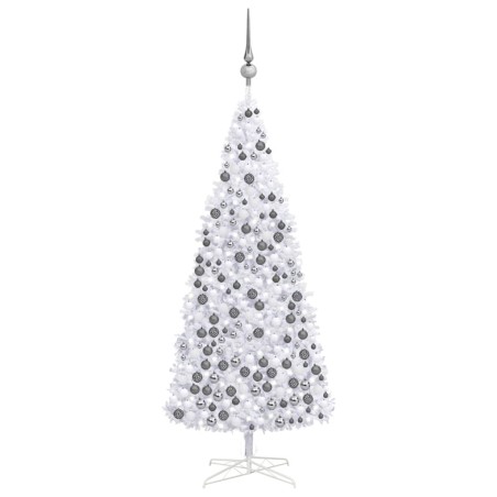 Künstlicher Weihnachtsbaum mit LEDs & Kugeln 400 cm Weiß