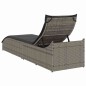 vidaXL Klappliege mit Auflage und Stauraum Grau Poly-Rattan vidaXL Klappliege mit Auflage und Stauraum Grau Poly-Rattan