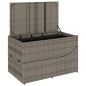vidaXL Klappliege mit Auflage und Stauraum Grau Poly-Rattan vidaXL Klappliege mit Auflage und Stauraum Grau Poly-Rattan