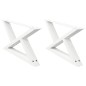 vidaXL Couchtischbeine 2 Stk. Weiß 70x(30-31,3) cm Stahl vidaXL Couchtischbeine 2 Stk. Weiß 70x(30-31,3) cm Stahl