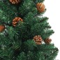 Weihnachtsbaum Schlank mit LEDs & Kugeln Grün 150 cm Weihnachtsbaum Schlank mit LEDs & Kugeln Grün 150 cm