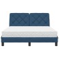 vidaXL Bett mit Matratze Blau 140x200 cm Stoff vidaXL Bett mit Matratze Blau 140x200 cm Stoff