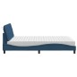 vidaXL Bett mit Matratze Blau 140x200 cm Stoff vidaXL Bett mit Matratze Blau 140x200 cm Stoff