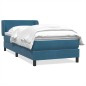vidaXL Boxspringbett mit Matratze Dunkelblau 80x210 cm Samt vidaXL Boxspringbett mit Matratze Dunkelblau 80x210 cm Samt