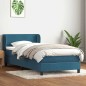vidaXL Boxspringbett mit Matratze Dunkelblau 80x210 cm Samt vidaXL Boxspringbett mit Matratze Dunkelblau 80x210 cm Samt