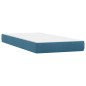 vidaXL Boxspringbett mit Matratze Dunkelblau 80x210 cm Samt vidaXL Boxspringbett mit Matratze Dunkelblau 80x210 cm Samt