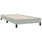 vidaXL Boxspringbett mit Matratze Hellgrau 90x210 cm Samt vidaXL Boxspringbett mit Matratze Hellgrau 90x210 cm Samt