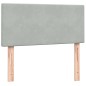 vidaXL Boxspringbett mit Matratze Hellgrau 90x210 cm Samt vidaXL Boxspringbett mit Matratze Hellgrau 90x210 cm Samt