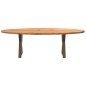 vidaXL Esstisch Hellbraun 240x100x74 cm Massivholz Eiche Oval vidaXL Esstisch Hellbraun 240x100x74 cm Massivholz Eiche Oval