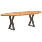 vidaXL Esstisch Hellbraun 240x100x74 cm Massivholz Eiche Oval vidaXL Esstisch Hellbraun 240x100x74 cm Massivholz Eiche Oval