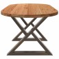 vidaXL Esstisch Hellbraun 180x90x74 cm Massivholz Eiche Oval vidaXL Esstisch Hellbraun 180x90x74 cm Massivholz Eiche Oval
