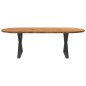 vidaXL Esstisch Hellbraun 240x100x74 cm Massivholz Eiche Oval vidaXL Esstisch Hellbraun 240x100x74 cm Massivholz Eiche Oval