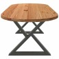 vidaXL Esstisch Hellbraun 240x100x74 cm Massivholz Eiche Oval vidaXL Esstisch Hellbraun 240x100x74 cm Massivholz Eiche Oval