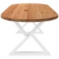 vidaXL Esstisch Hellbraun 240x100x74 cm Massivholz Eiche Oval vidaXL Esstisch Hellbraun 240x100x74 cm Massivholz Eiche Oval