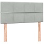 vidaXL Boxspringbett mit Matratze Hellgrau 80x210 cm Samt vidaXL Boxspringbett mit Matratze Hellgrau 80x210 cm Samt