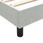 vidaXL Boxspringbett mit Matratze Hellgrau 80x210 cm Samt vidaXL Boxspringbett mit Matratze Hellgrau 80x210 cm Samt