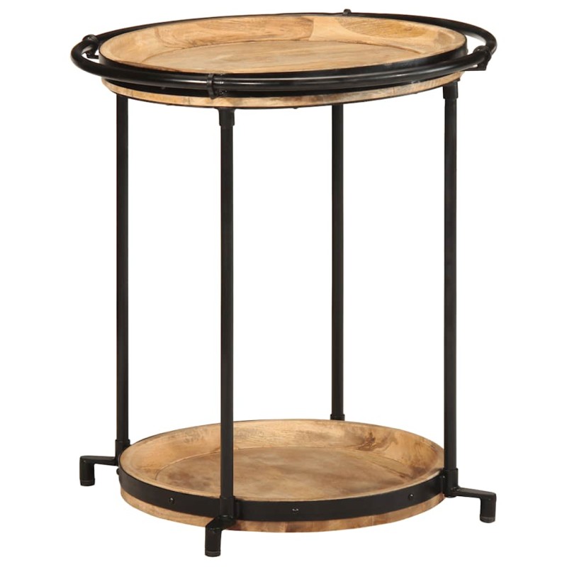 vidaXL Beistelltisch Ø55x60 cm Massivholz Mango vidaXL Beistelltisch Ø55x60 cm Massivholz Mango