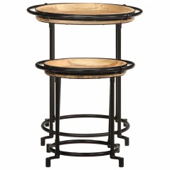 vidaXL 2-tlg. Beistelltisch-Set Massivholz Mango