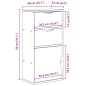 vidaXL Beistellschrank mit Schubladen 40x24x79 cm Massivholz Kiefer vidaXL Beistellschrank mit Schubladen 40x24x79 cm Massivholz Kiefer