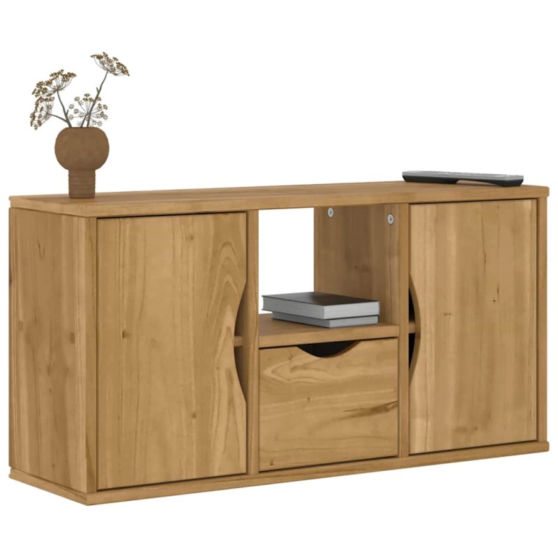 vidaXL TV-Schrank mit Schublade ODDA 79x24x40 cm Massivholz Kiefer vidaXL TV-Schrank mit Schublade ODDA 79x24x40 cm Massivholz Kiefer