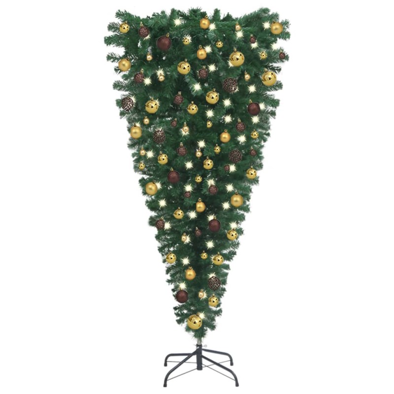 Künstlicher Weihnachtsbaum Kopfüber mit LEDs & Kugeln 210 cm Künstlicher Weihnachtsbaum Kopfüber mit LEDs & Kugeln 210 cm