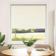 vidaXL Verdunkelungsrollo Cremeweiß 110x150cm Stoffbreite 105,7cm