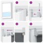 vidaXL Verdunkelungsrollo Cremeweiß 125x130cm Stoffbreite 121,6cm vidaXL Verdunkelungsrollo Cremeweiß 125x130cm Stoffbreite 121,6cm