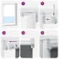 vidaXL Verdunkelungsrollo Cremeweiß 155x150cm Stoffbreite 151,6cm vidaXL Verdunkelungsrollo Cremeweiß 155x150cm Stoffbreite 151,6cm