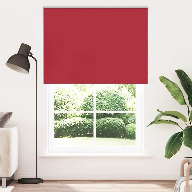 vidaXL Verdunkelungsrollo Rot 145x210cm Stoffbreite 141,6cm Polyester vidaXL Verdunkelungsrollo Rot 145x210cm Stoffbreite 141,6cm Polyester