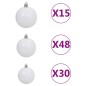 Künstlicher Weihnachtsbaum mit LEDs & Kugeln 500 cm Weiß Künstlicher Weihnachtsbaum mit LEDs & Kugeln 500 cm Weiß