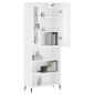 Highboard Weiß 69,5x34x180 cm Holzwerkstoff Highboard Weiß 69,5x34x180 cm Holzwerkstoff