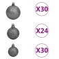 Künstlicher Weihnachtsbaum mit LEDs & Kugeln 500 cm Weiß Künstlicher Weihnachtsbaum mit LEDs & Kugeln 500 cm Weiß