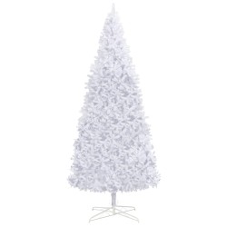 Künstlicher Weihnachtsbaum mit LEDs & Kugeln 400 cm Weiß