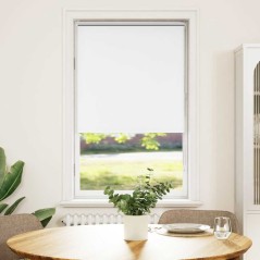 vidaXL Verdunkelungsrollo Weiß 85x130cm Stoffbreite 80,7 cm Polyester