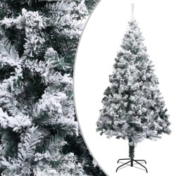 Künstlicher Weihnachtsbaum LEDs & Kugeln Beschneit Grün 400 cm